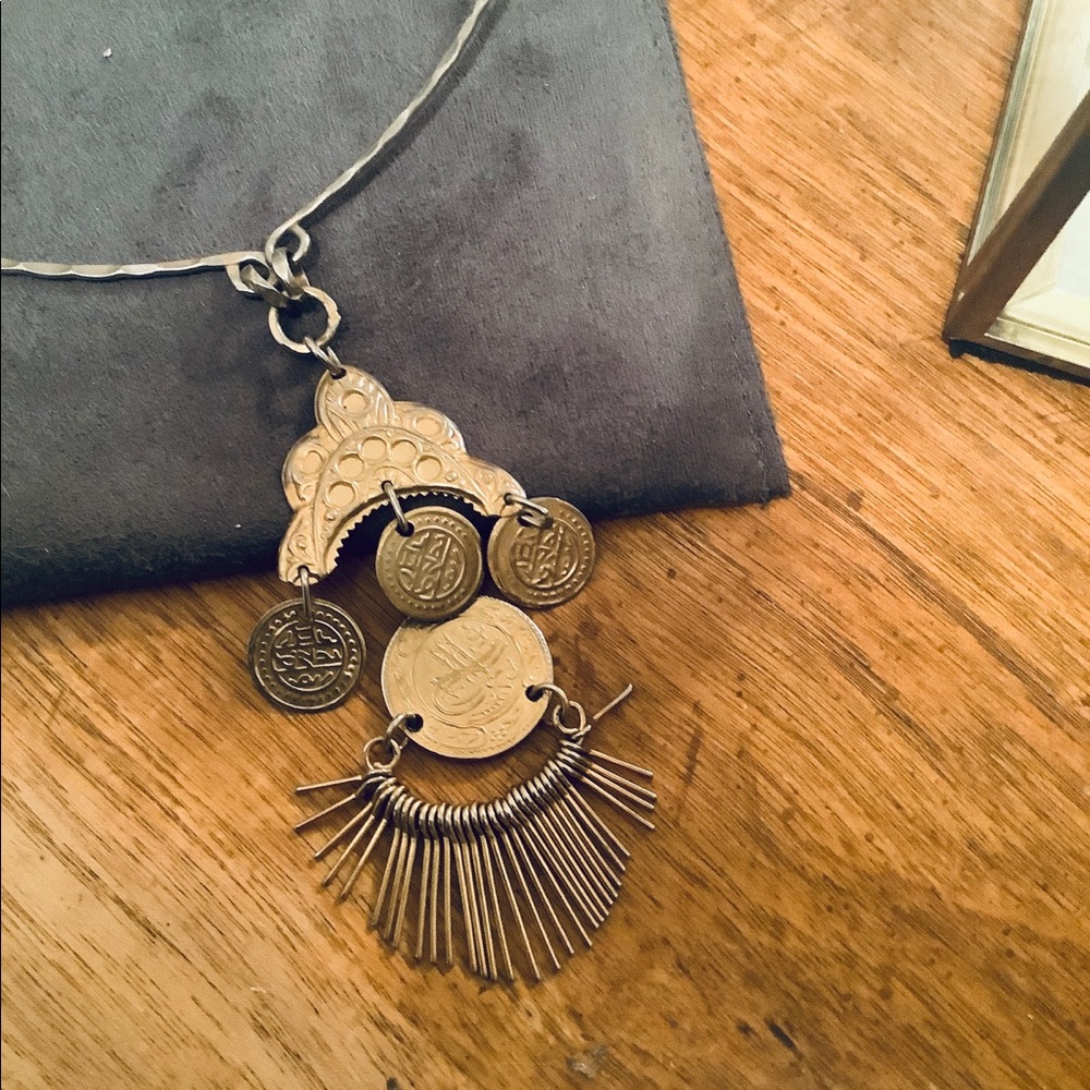 Gold and Silver Medallion Necklace